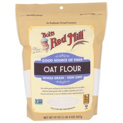 Bob's Red Mill Whole Grain Oat Flour 20 Oz Pouch - 4ct Case