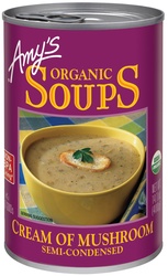 Amy's Soups, Organic, Cream Of Mushroom, Semi Condensed 14.1 Oz