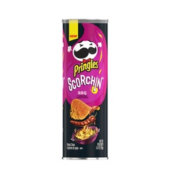 Pringles Scorchin BBQ Potato Crisps Chips Spicy Snacks 5.5 Oz