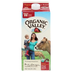 Organic Valley Milk, Whole 0.5 Gal