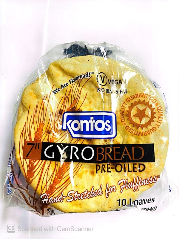 Kontos Gyro Bread 10 Loaves