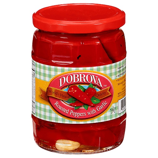 Dobrova Peppers With Garlic, Roasted 18.3 Oz