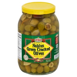 Ziyad Olives, Nablus Green Cracked 48 Oz