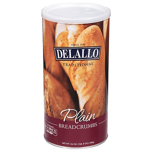 Delallo Breadcrumbs, Plain, Traditional 24 Oz
