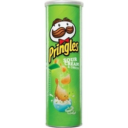 Pringles Potato Crisps Chips, Sour Cream And Onion, 1.4 Oz