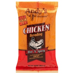 Andy's Seasoning Breading, Chicken, Hot N Spicy 10 Oz