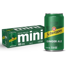 Schweppes Ginger Ale Soda, 7.5 Fl Oz Mini Cans