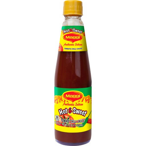 Noor India MAGGI Authentic Indian Hot & Sweet Tomato Chilli Sauce 1.1 Lb. Bottle