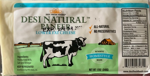 Desi Fresh Foods Panner Low Fat Indian Cheese