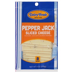Dairy Fresh Cheese, Pepper Jack, Slices, Deli Style