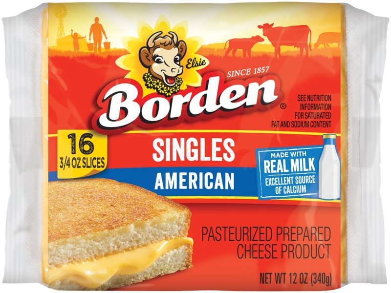 Borden Cheese Slices, American, Singles