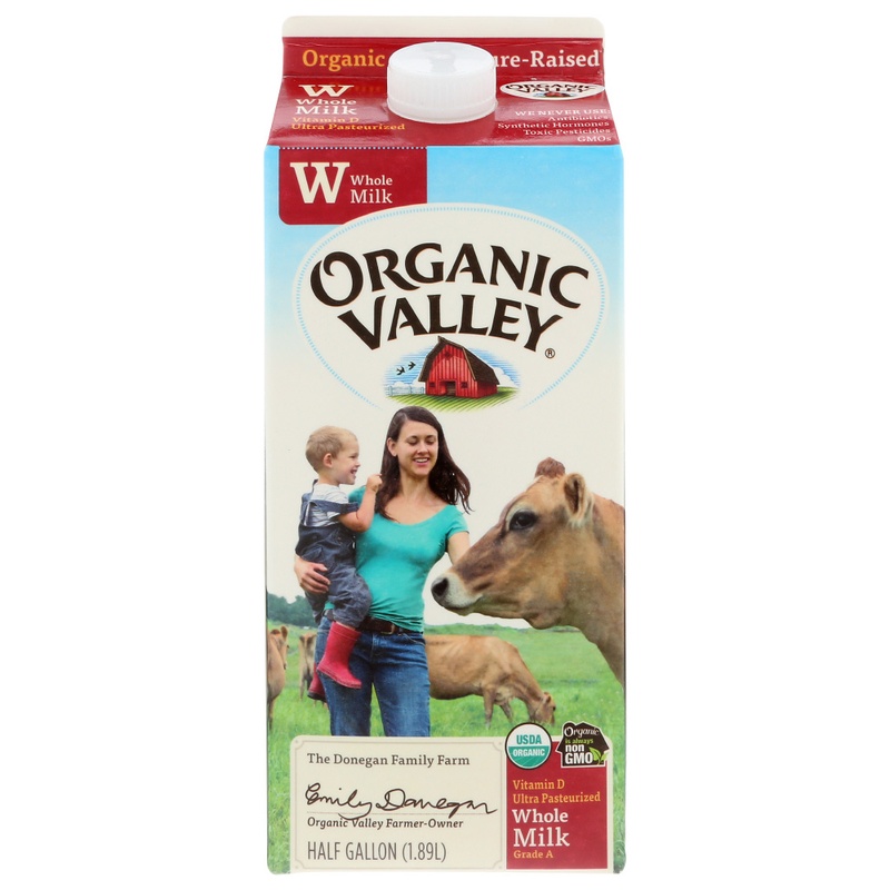 Organic Valley Milk, Whole 0.5 Gal