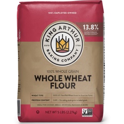 King Arthur Baking Company Flour, Whole Wheat 5 Lb