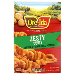 Ore-Ida Zesty Curly Seasoned French Fries Fried Frozen Potatoes