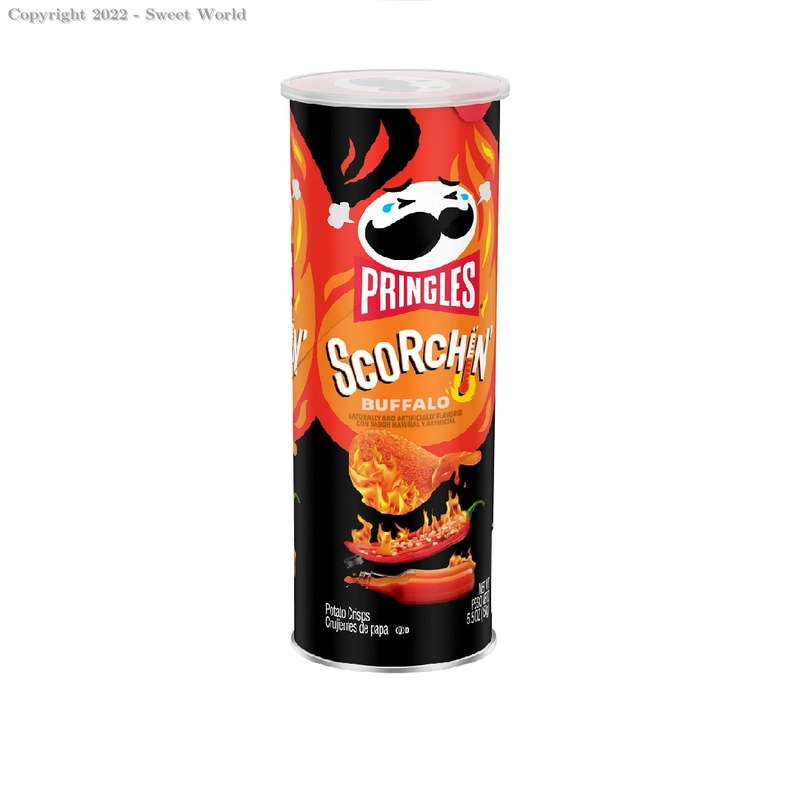 Pringles Scorchin Buffalo Potato Crisps Chips 5.5 Oz