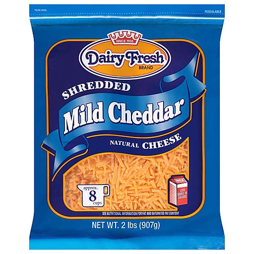 Dairy Fresh Natural Mild Cheddar Shredded Cheese 2 Lb
