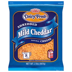 Dairy Fresh Natural Mild Cheddar Shredded Cheese 2 Lb