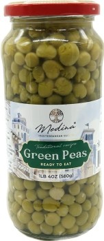 Medina Ready To Eat Traditional Green Peas 580g