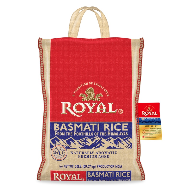 Royal White Basmati Rice, 20 Pound Bag