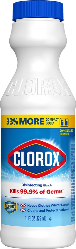 Clorox Disinfecting Bleach, Concentrated Formula, Regular - 11 Ounce Bottle