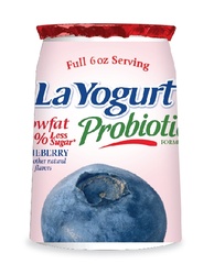 La Yogurt Probiotic Blueberry Blended Lowfat Original 6 Oz Cup