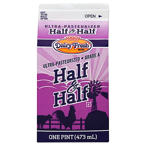 Dairy Fresh Half And Half, Ultra Pasteurized 16 Fl Oz