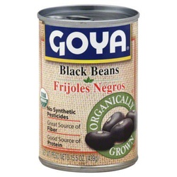 Goya Organic Black Beans Low Sodium 15.5 Oz