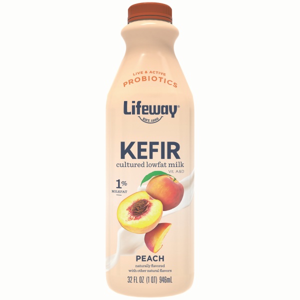 Lifeway Kefir Peach Cultured Lowfat Milk 32 Fl. Oz. Bottle