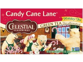 Celestial Seasonings Candy Cane Lane Decaf Green Holiday Tea Bags