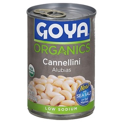 Goya Organics Low Sodium Cannellini Beans 15.5 Oz