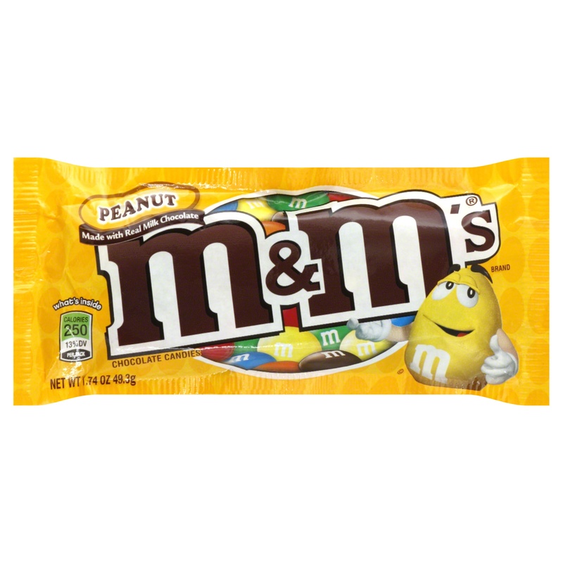 M&M's Peanut Milk Chocolate Candies 1.74 Oz