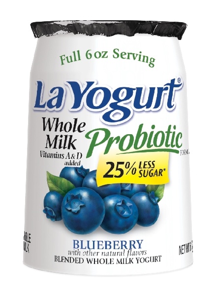La Yogurt Probiotic Blueberry Blended Whole Milk 6 Oz. Cup