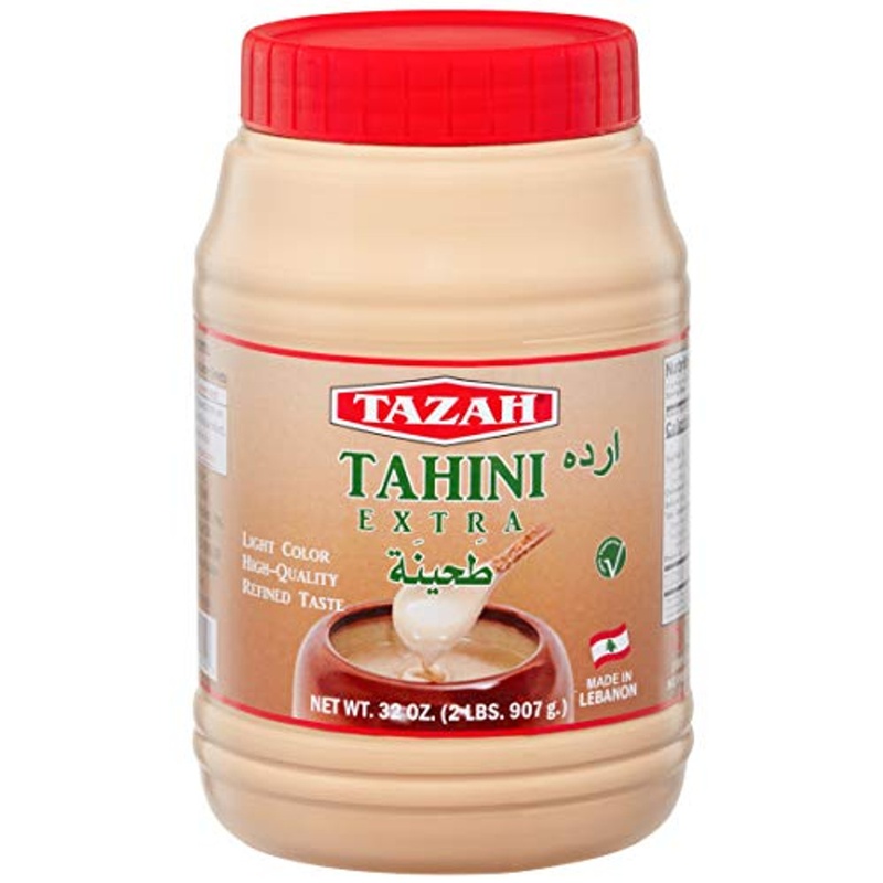 Tazah Premium Lebanese Tahini Extra 2 Pound 32 Ounce Jar