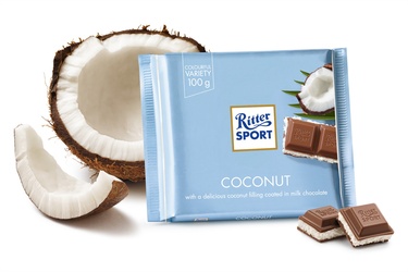 Ritter Sport Coconut & Milk Chocolate Bar