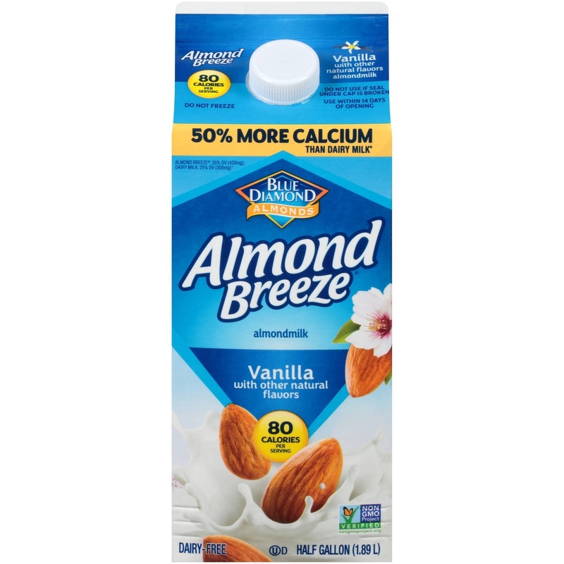 Almond Breeze Almondmilk, Dairy Free, Vanilla 0.5 Gal