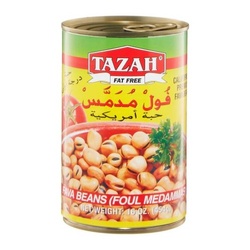 Tazah Fava Beans (Plain Foule Medames) 16oz