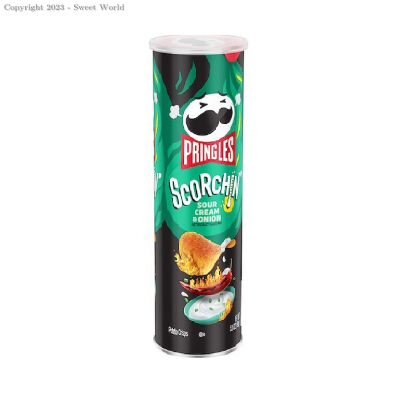 Pringles Potato Crisps Chips, Sour Cream And Onion 5.5 Oz