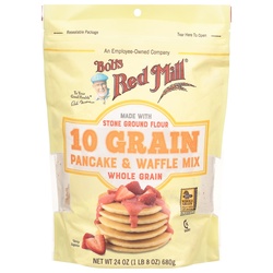 Bob's Red Mill Pancake & Waffle Mix, Whole Grain, 10 Grain 24 Oz