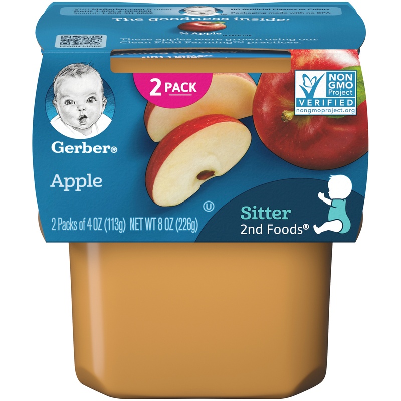 Gerber Natural For Baby Apple, Sitter 2nd Foods