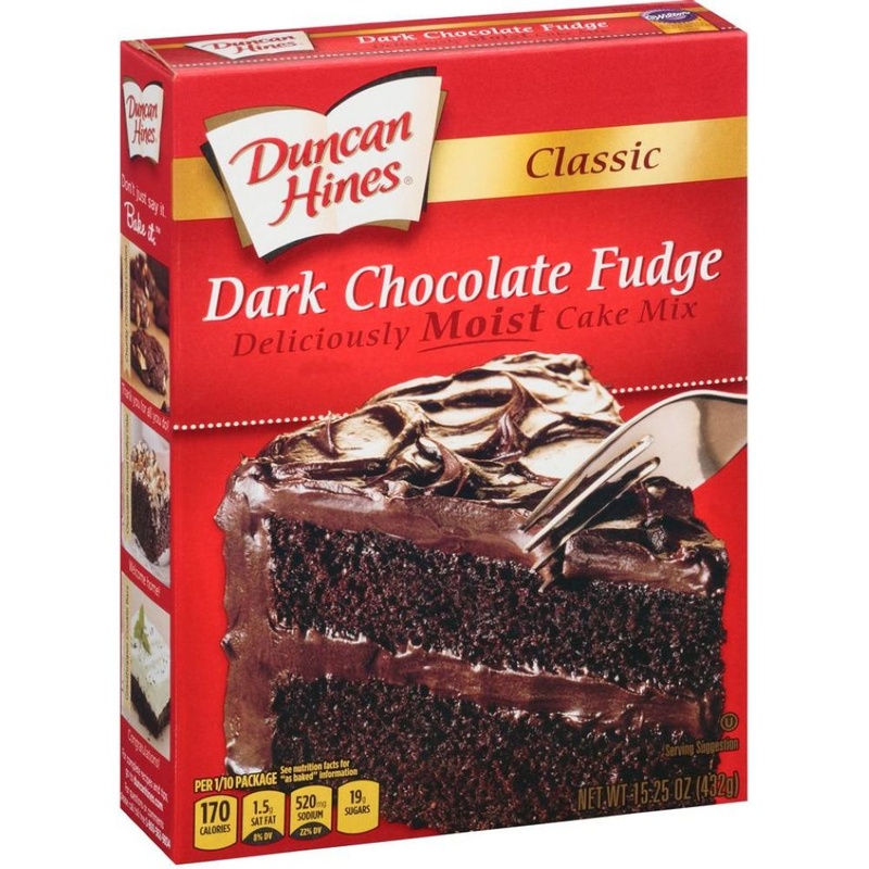 Duncan Hines Perfectly Moist Dark Chocolate Fudge Cake Mix