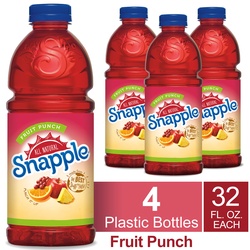 Snapple Fruit Punch Juice Drink, 32 Fl Oz Bottle
