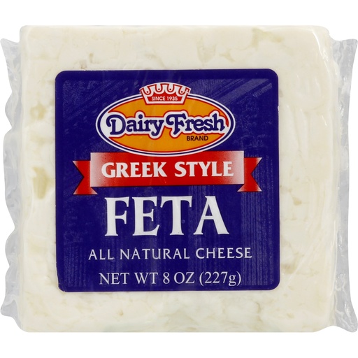 Dairy Fresh Cheese, Feta, Greek Style, All Natural