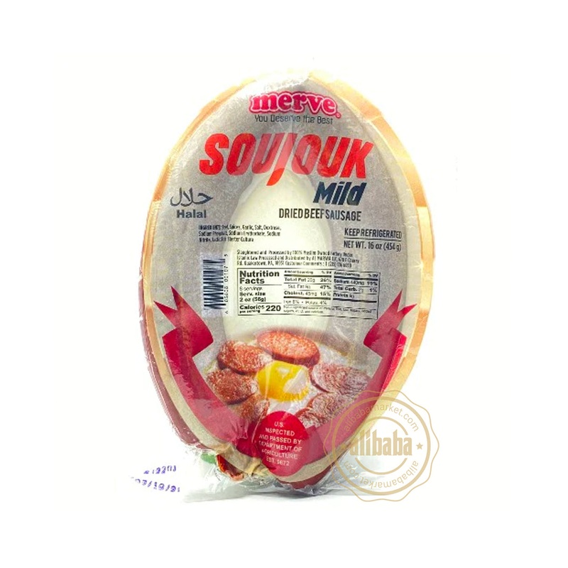 Merve Beef Soujouk Mild Round 1lb