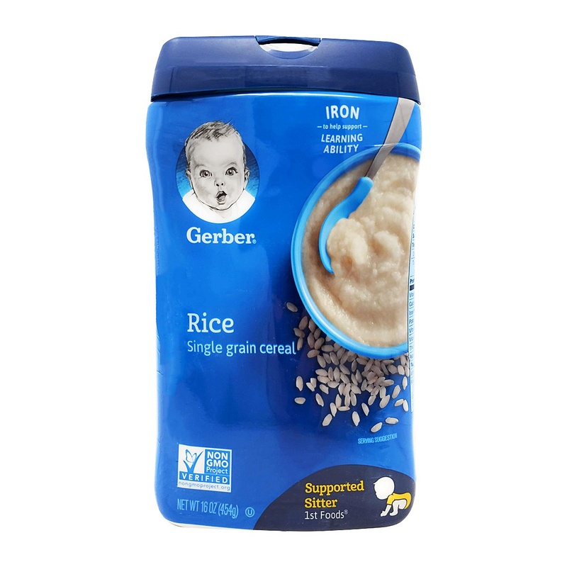 Gerber Cereal For Baby Cereal, Rice, Supported Sitter 1st Foods