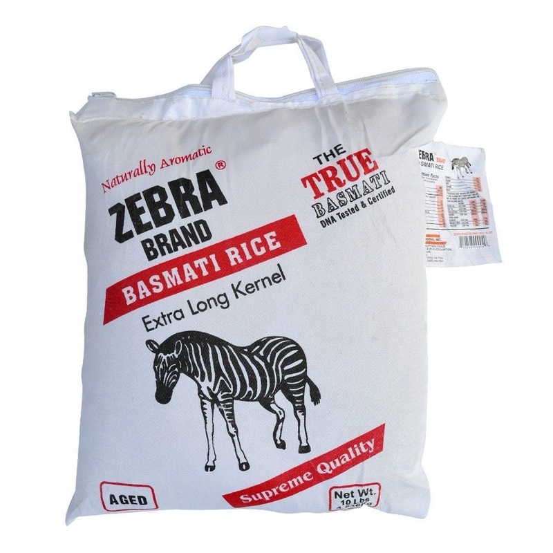 Zebra Naturally Aromatic Basmati Rice Extra Long Kernel (10lb)