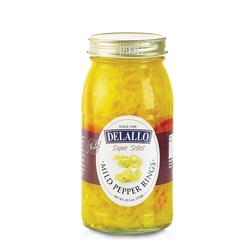 Delallo Pepper Rings, Banana, Mild 25.5 Fl Oz