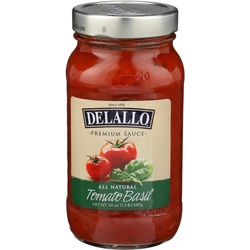 Delallo Pasta Sauce, Premium, Tomato Basil 24 Oz