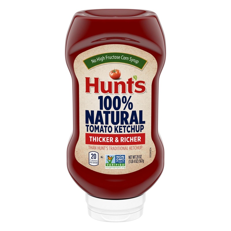 Hunt's 100% Natural Tomato Ketchup 20 Oz Squeeze Bottle