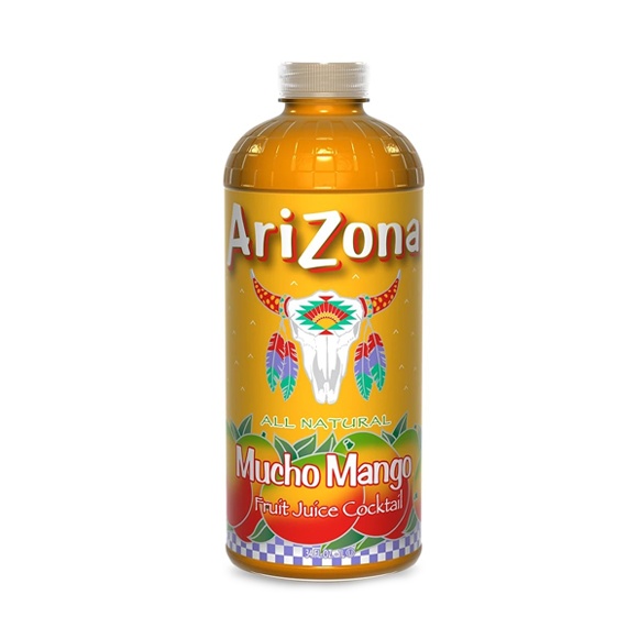 AriZona Fruit Juice Cocktail, Mucho Mango 34 Fl Oz