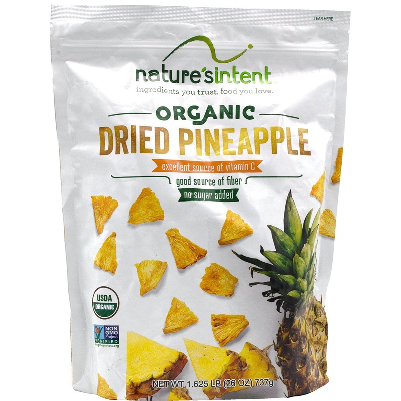 Nature's Intent Organic Dried Pineapple, 26 Ounce